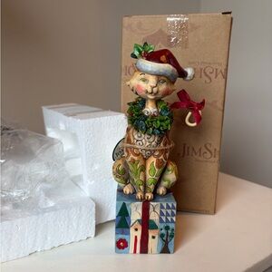 NIB Jim Shore Heartwood Creek 2007 Santa Claws Christmas Cat figurine #4007977